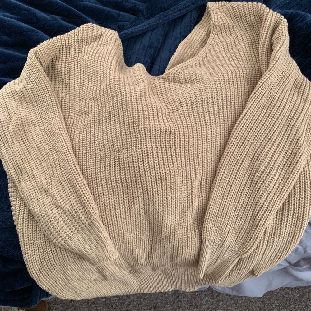 Twisted Back Sweater